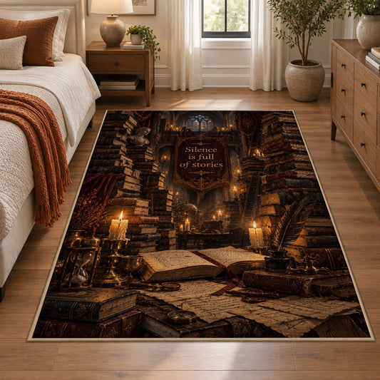 Candlelit Antique Study Area Rug shown in room setting, view 1