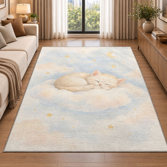 Sleeping Baby Clouds Rug, room view 2