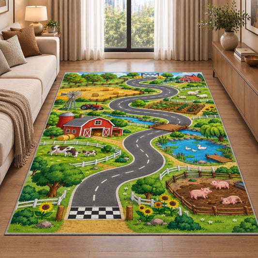 Winding Town Roads Rug, room view 2