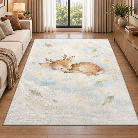 Baby Star Cloud Nest Rug, Printed Area Carpet for Kids Bedroom and Cozy Living Room Decor - image 2