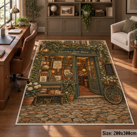 Storybook Library Door Area Rug shown in room setting, view 5