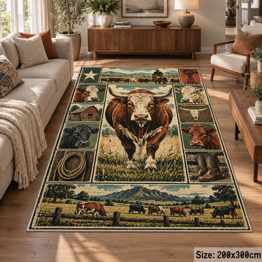 Cow Country Heritage area rug, view 7