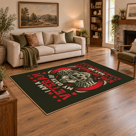 black red rebel biker skull vintage motorcycle area rug, styled product view 2