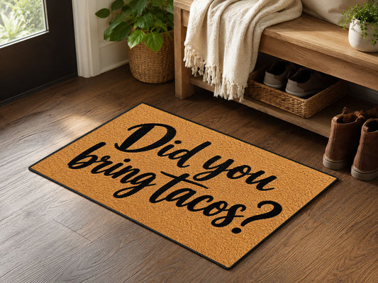 Suupia Did You Bring Tacos doormat, styled product view 2