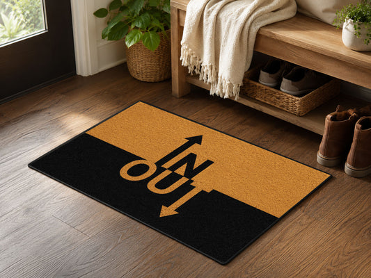 Suupia In Out Arrows doormat, styled product view 2