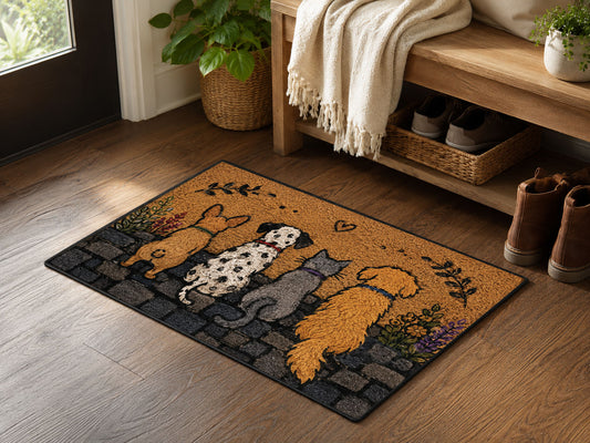 Suupia Dog and Cat Doormat, styled view 2