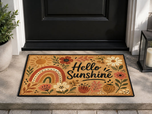Suupia Hello Sunshine Doormat, styled view 1