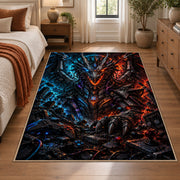 Electric Fantasy Dragon Area Rug shown in room setting, view 1