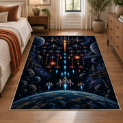 Space Fleet Battle Area Rug shown in room setting, view 1