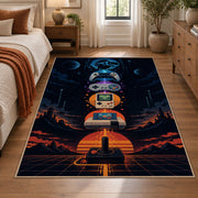 Handheld Game Sunset Area Rug shown in room setting, view 1