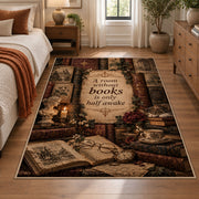 Cozy Book and Tea Area Rug shown in room setting, view 1