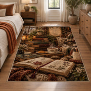 Cozy Vintage Reading Table Area Rug shown in room setting, view 1