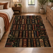 Antique Bookshelf Pattern Area Rug shown in room setting, view 1