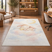 Sleeping Baby Animal Cloud Rug, room view 1