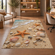Starfish Shell Beach Rug, room view 1