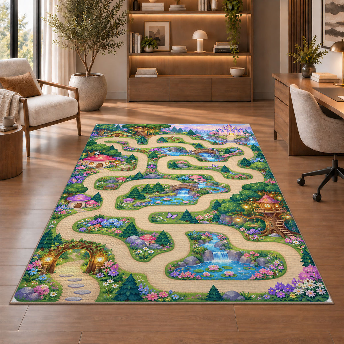 Garden River Paths Rug, room view 1