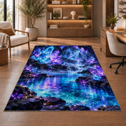 Neon Cosmic Clouds Rug, room view 1