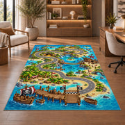 Water Park Map Rug, room view 1