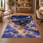 Starry Moon Clouds Rug, Printed Area Carpet for Kids Bedroom and Cozy Living Room Decor - image 1