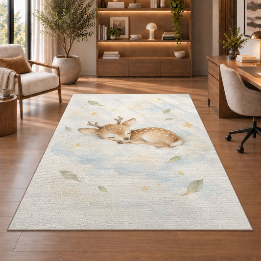 Baby Star Cloud Nest Rug, Printed Area Carpet for Kids Bedroom and Cozy Living Room Decor - image 1