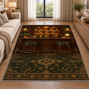 Classic Bar Room Rug in a bright living room with a sofa