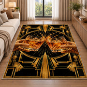 Art Deco Cheers Rug in a bright living room with a sofa
