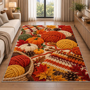 Autumn Yarn Rug in a bright living room with a sofa