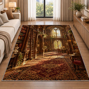 Grand Old Library rug in a bright living room with a sofa