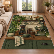 Cozy Coffee Bar Nook rug in a bright living room with a sofa