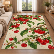 Cherry Branch Rug in a bright living room with a sofa