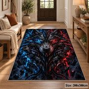 Blue Dragon Fantasy Area Rug shown in room setting, view 2