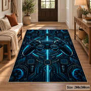 Blue Circuit Controller Area Rug shown in room setting, view 2