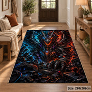 Electric Fantasy Dragon Area Rug shown in room setting, view 2