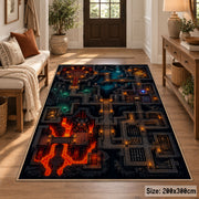 Glowing Dungeon Map Area Rug shown in room setting, view 2
