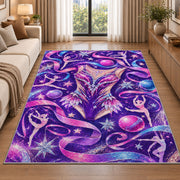 Sparkly Leotard Rug in a bright living room with a sofa