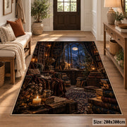 Moonlit Library Reading Nook Area Rug shown in room setting, view 2
