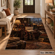 Rustic Library Desk Area Rug shown in room setting, view 2