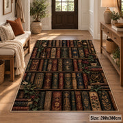Antique Bookshelf Pattern Area Rug shown in room setting, view 2
