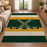 Hockey Jersey Stripes rug in a bright living room with a sofa