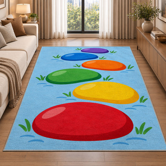 Rainbow Circle Trail Rug, room view 2