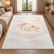Sleeping Baby Animal Cloud Rug, room view 2