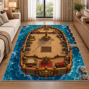 Sailing Ship Deck Rug, room view 2