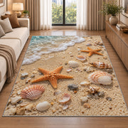 Starfish Shell Beach Rug, room view 2