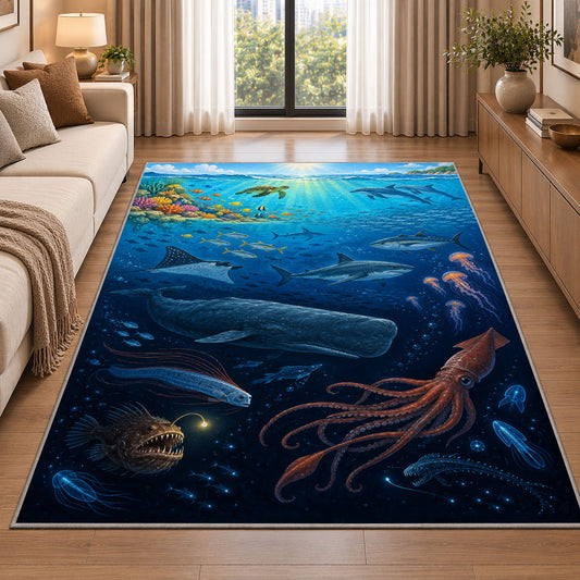 Deep Sea Octopus Rug, room view 2