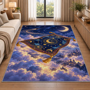 Starry Moon Clouds Rug, Printed Area Carpet for Kids Bedroom and Cozy Living Room Decor - image 2
