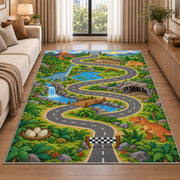 Country River Road Rug, Printed Area Carpet for Kids Bedroom and Cozy Living Room Decor - image 2