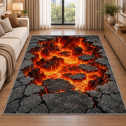 Molten Lava Opening Rug, Printed Area Carpet for Kids Bedroom and Cozy Living Room Decor - image 2