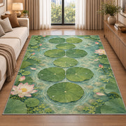 Green Lily Pad Path Rug, Printed Area Carpet for Kids Bedroom and Cozy Living Room Decor - image 2
