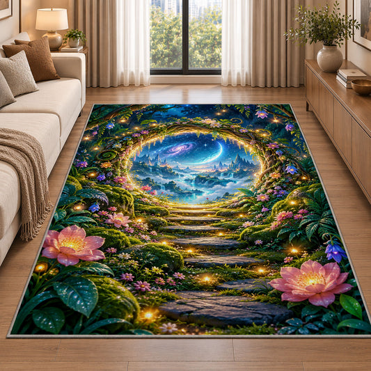 Enchanted Forest Portal Rug, Printed Area Carpet for Kids Bedroom and Cozy Living Room Decor - image 2