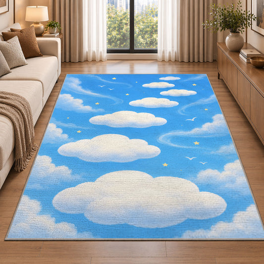 Bright Sky Clouds Rug, Printed Area Carpet for Kids Bedroom and Cozy Living Room Decor - image 2